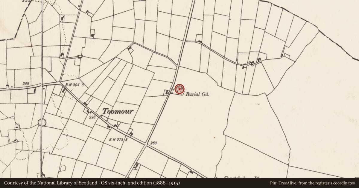 Ordnance Survey six-inch map, 2nd edition (1888–1915) covering the location of Ringfort - rath, Ballindoo Or Doocastle, County Mayo, with a pin at the register's coordinates