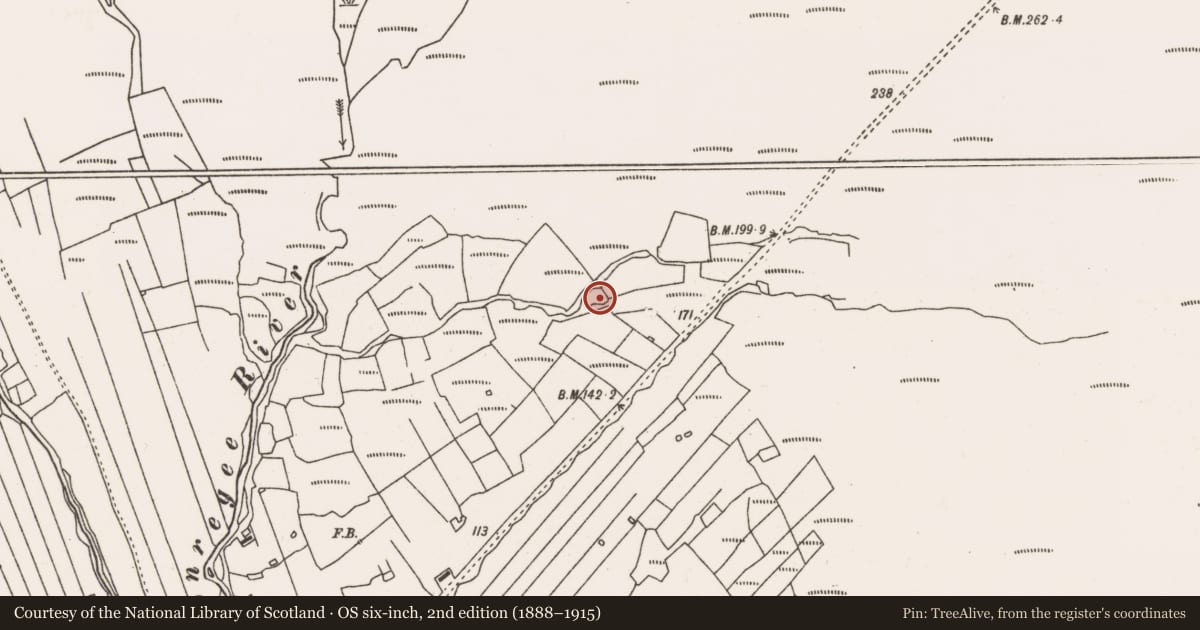 Ordnance Survey six-inch map, 2nd edition (1888–1915) covering the location of Enclosure, Slievemore, County Mayo, with a pin at the register's coordinates
