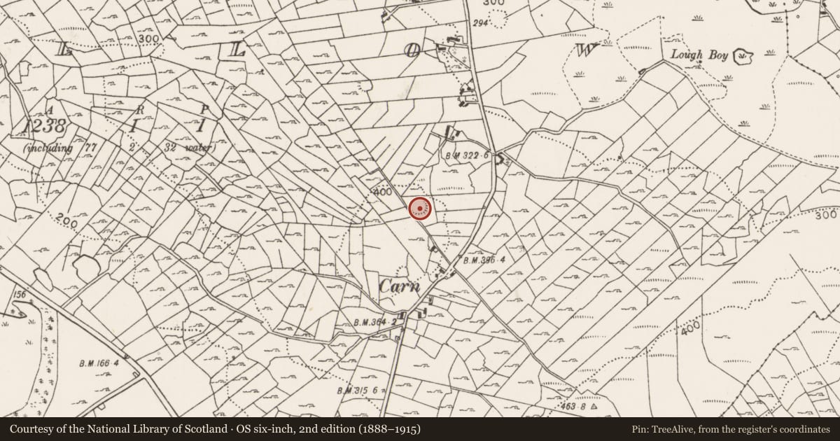 Ordnance Survey six-inch map, 2nd edition (1888–1915) covering the location of House - indeterminate date, Callow, County Mayo, with a pin at the register's coordinates
