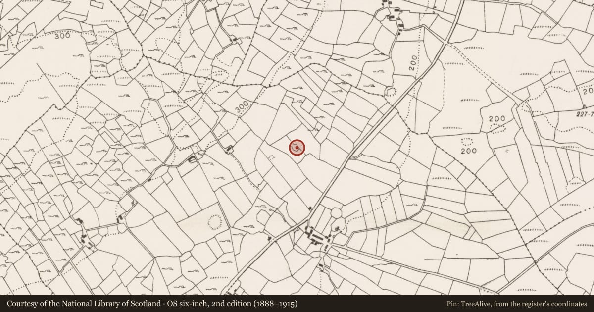 Ordnance Survey six-inch map, 2nd edition (1888–1915) covering the location of House - indeterminate date, Cuildoo, County Mayo, with a pin at the register's coordinates