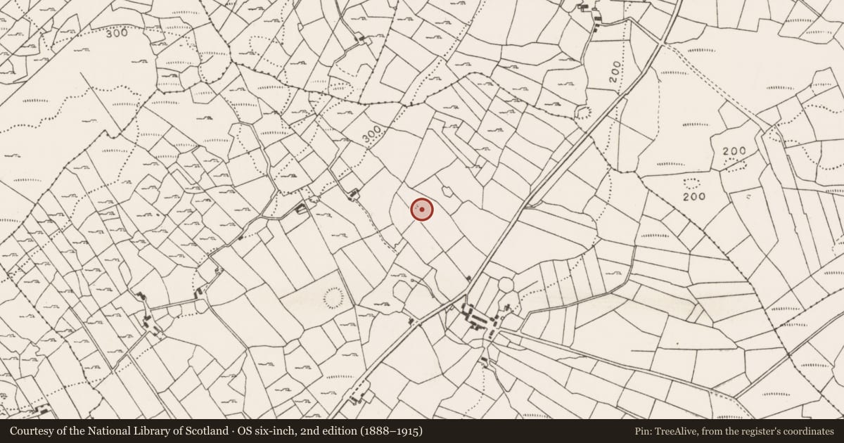 Ordnance Survey six-inch map, 2nd edition (1888–1915) covering the location of Enclosure, Cuildoo, County Mayo, with a pin at the register's coordinates
