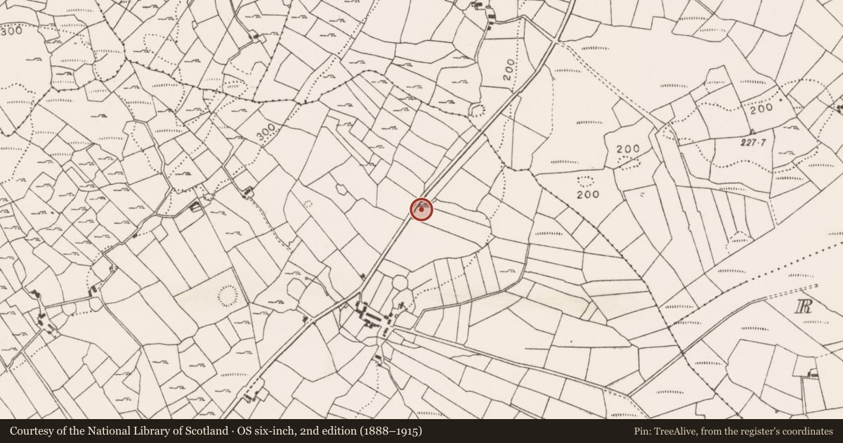 Ordnance Survey six-inch map, 2nd edition (1888–1915) covering the location of Enclosure, Cuildoo, County Mayo, with a pin at the register's coordinates