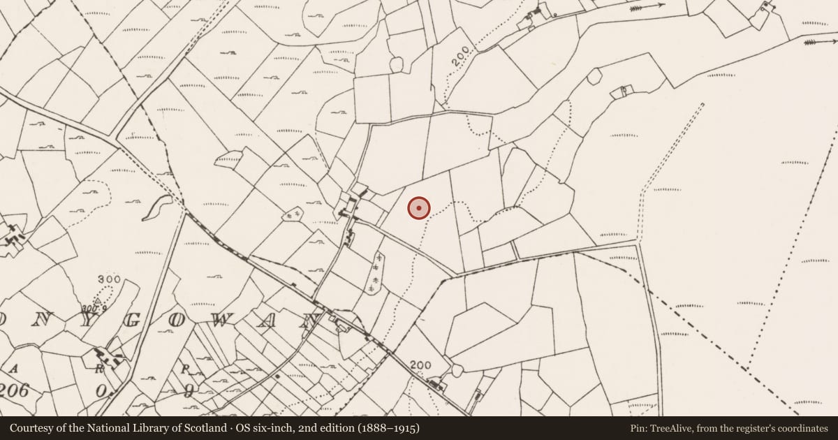 Ordnance Survey six-inch map, 2nd edition (1888–1915) covering the location of Enclosure, Cuildoo, County Mayo, with a pin at the register's coordinates