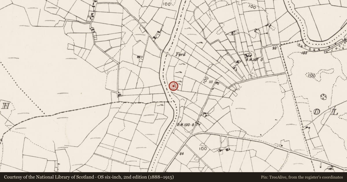 Ordnance Survey six-inch map, 2nd edition (1888–1915) covering the location of Enclosure, Ardhoom, County Mayo, with a pin at the register's coordinates