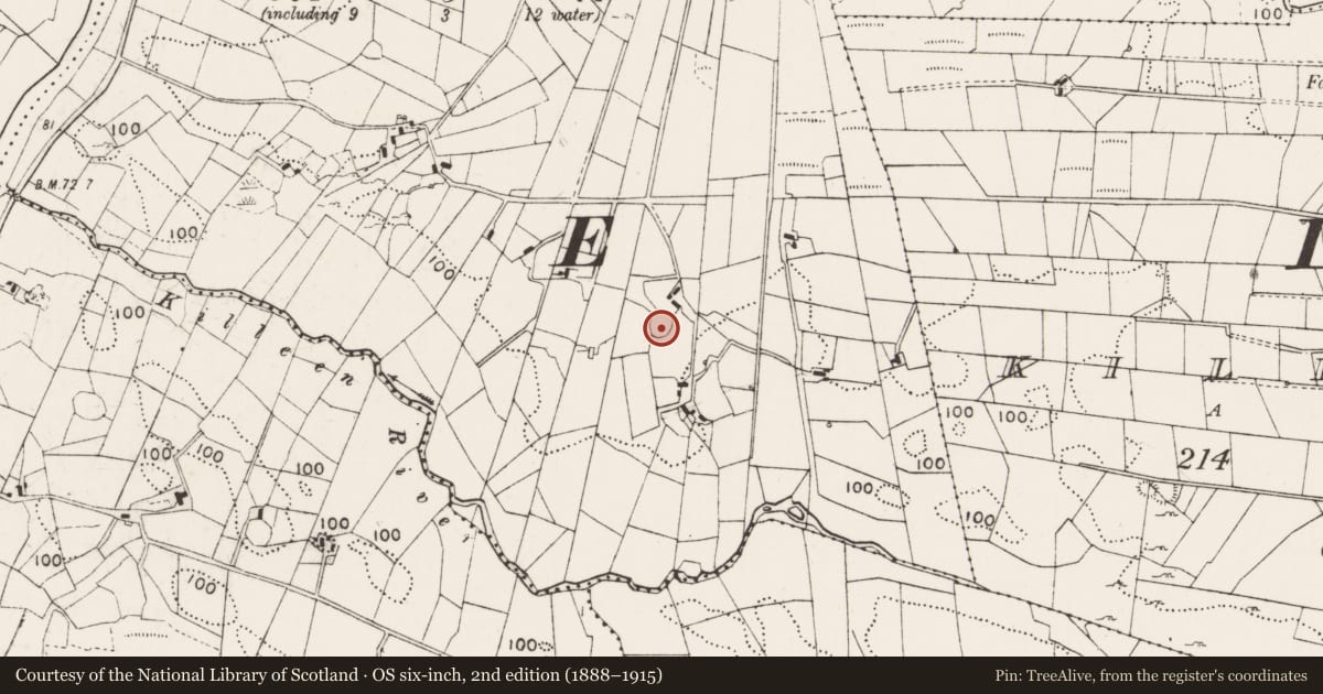 Ordnance Survey six-inch map, 2nd edition (1888–1915) covering the location of Ringfort - rath, Ardhoom, County Mayo, with a pin at the register's coordinates