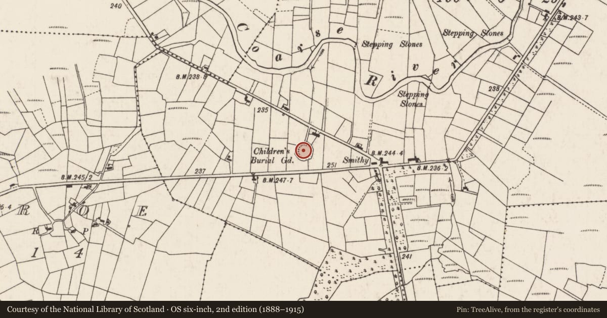 Ordnance Survey six-inch map, 2nd edition (1888–1915) covering the location of Ringfort - rath, Tonnagh, County Mayo, with a pin at the register's coordinates