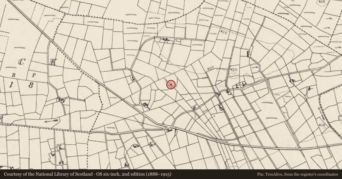 Ordnance Survey six-inch map, 2nd edition (1888–1915) covering the location of Enclosure, Cappulcorragh, County Mayo, with a pin at the register's coordinates