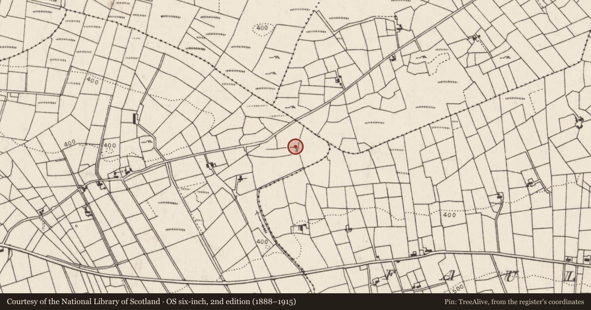 Ordnance Survey six-inch map, 2nd edition (1888–1915) covering the location of Mill - unclassified, Cappulcorragh, County Mayo, with a pin at the register's coordinates