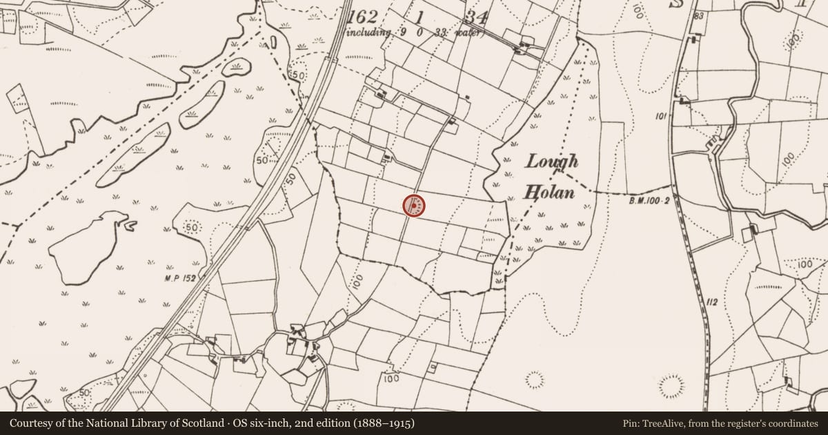 Ordnance Survey six-inch map, 2nd edition (1888–1915) covering the location of Ringfort - rath, Gurraunard, County Mayo, with a pin at the register's coordinates