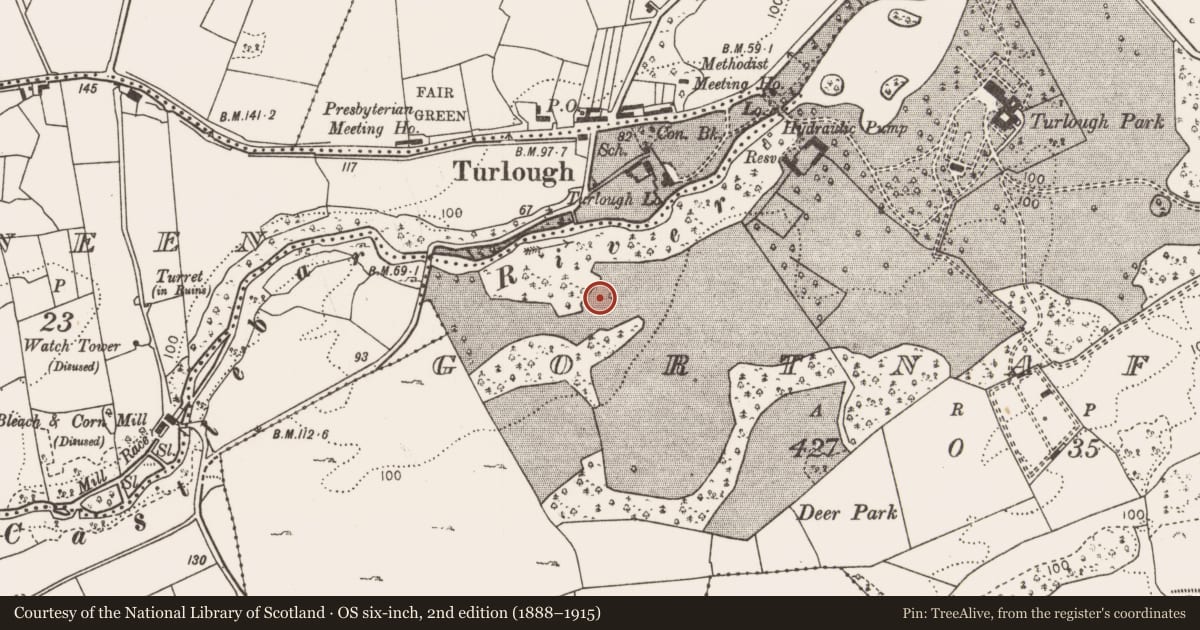 Ordnance Survey six-inch map, 2nd edition (1888–1915) covering the location of Ringfort - cashel, Gortnafolla, County Mayo, with a pin at the register's coordinates
