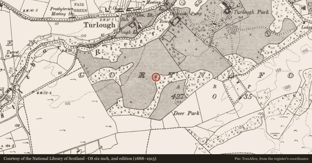 Ordnance Survey six-inch map, 2nd edition (1888–1915) covering the location of Ringfort - unclassified, Gortnafolla, County Mayo, with a pin at the register's coordinates