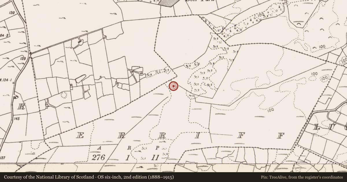 Ordnance Survey six-inch map, 2nd edition (1888–1915) covering the location of Enclosure, Erriff, County Mayo, with a pin at the register's coordinates
