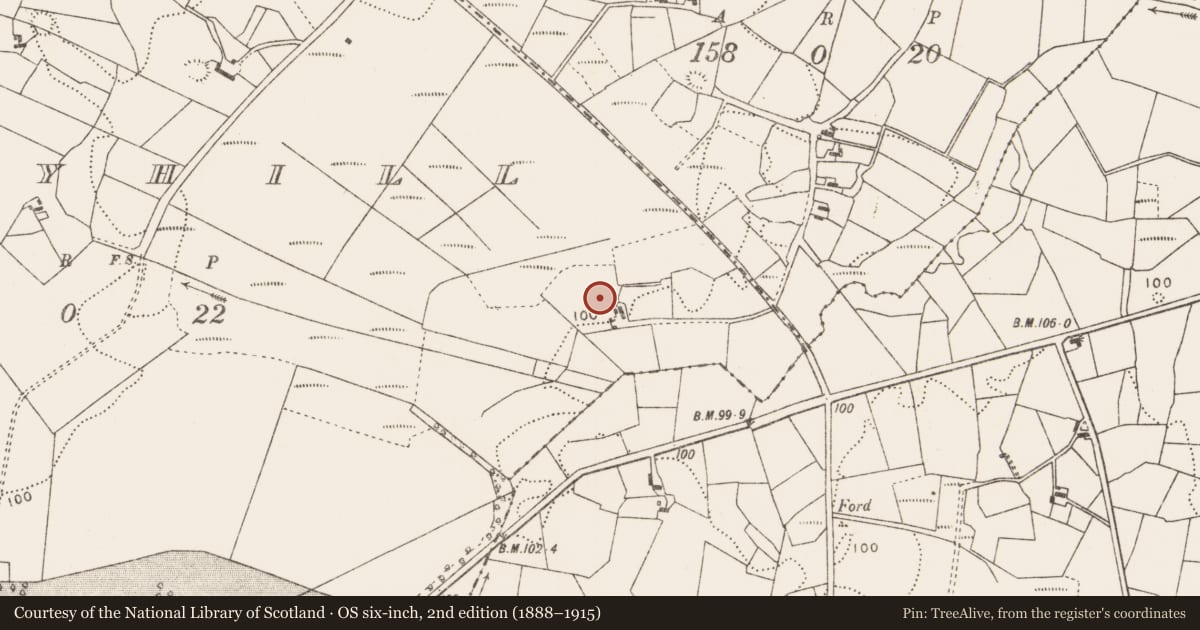 Ordnance Survey six-inch map, 2nd edition (1888–1915) covering the location of Mound, Barleyhill, County Mayo, with a pin at the register's coordinates