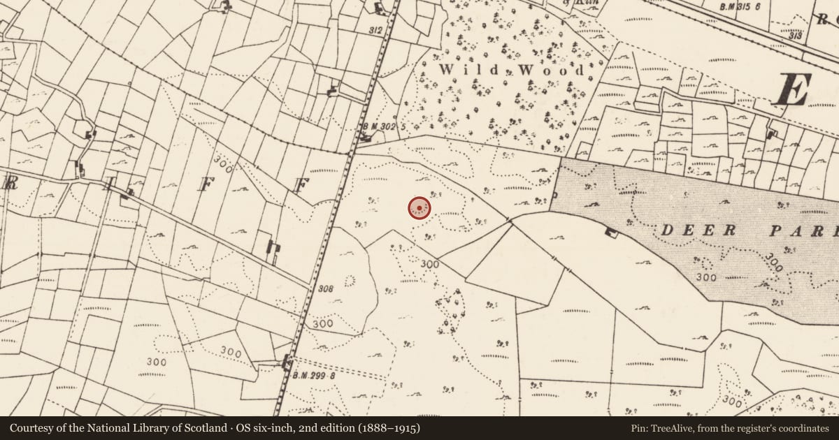 Ordnance Survey six-inch map, 2nd edition (1888–1915) covering the location of Ringfort - rath, Culliagh, County Mayo, with a pin at the register's coordinates