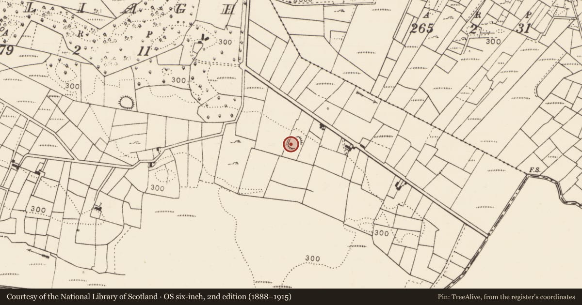 Ordnance Survey six-inch map, 2nd edition (1888–1915) covering the location of Souterrain, Culliagh, County Mayo, with a pin at the register's coordinates