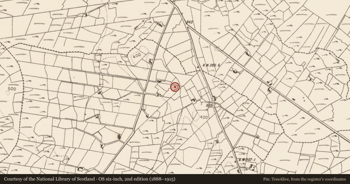 Ordnance Survey six-inch map, 2nd edition (1888–1915) covering the location of Ringfort - cashel, Lurga Upper, County Mayo, with a pin at the register's coordinates