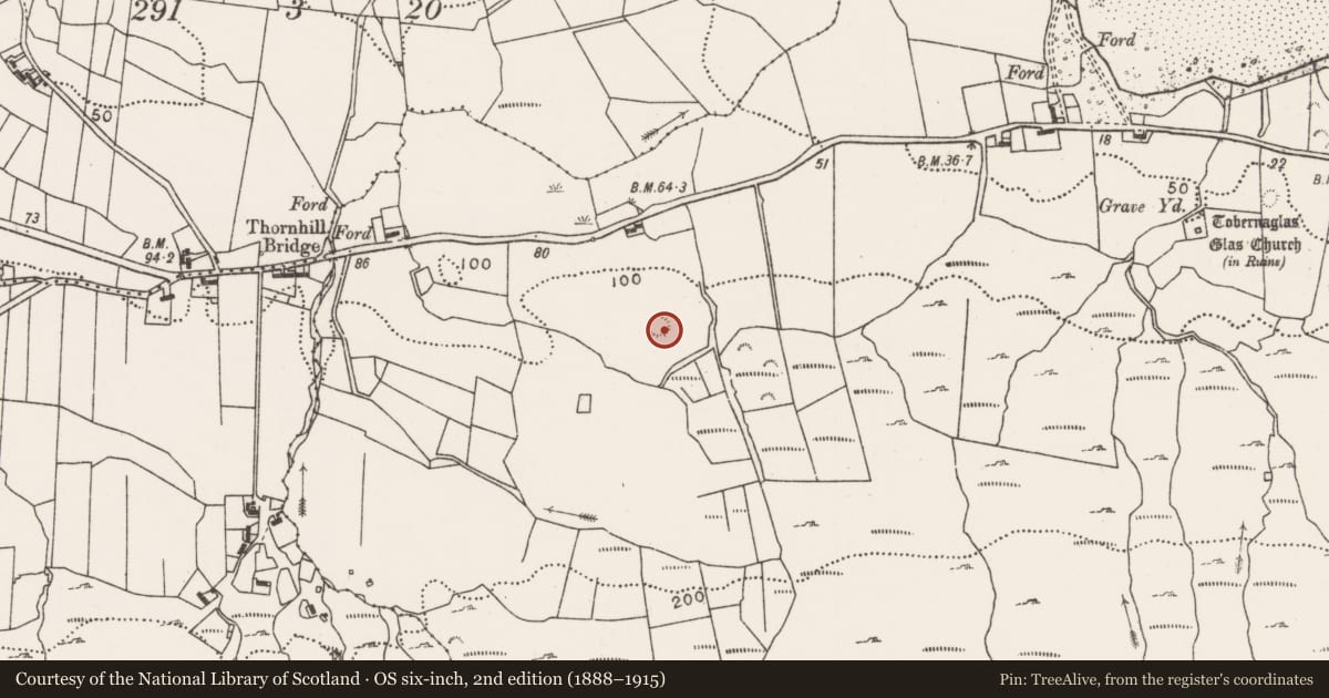 Ordnance Survey six-inch map, 2nd edition (1888–1915) covering the location of Ringfort - rath, Glaspatrick, County Mayo, with a pin at the register's coordinates