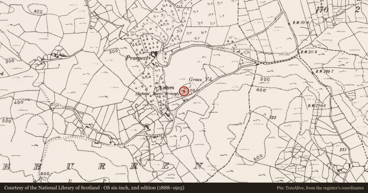 Ordnance Survey six-inch map, 2nd edition (1888–1915) covering the location of Enclosure, Fahburren, County Mayo, with a pin at the register's coordinates