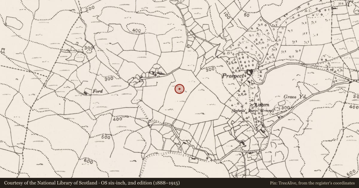 Ordnance Survey six-inch map, 2nd edition (1888–1915) covering the location of Megalithic tomb - unclassified, Fahburren, County Mayo, with a pin at the register's coordinates