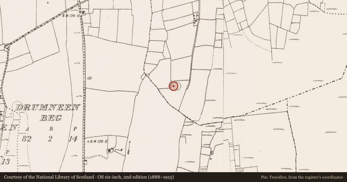 Ordnance Survey six-inch map, 2nd edition (1888–1915) covering the location of Ringfort - rath, Cloonconragh West, County Mayo, with a pin at the register's coordinates