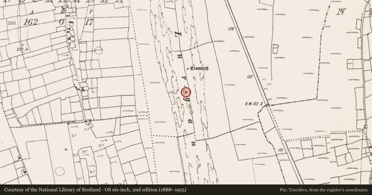 Ordnance Survey six-inch map, 2nd edition (1888–1915) covering the location of Enclosure, Cogaula, County Mayo, with a pin at the register's coordinates
