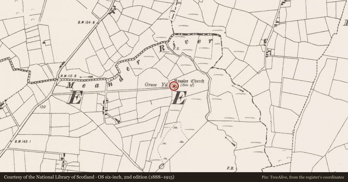 Ordnance Survey six-inch map, 2nd edition (1888–1915) covering the location of Church, Rathnacreeva, County Mayo, with a pin at the register's coordinates