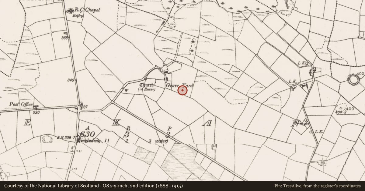 Ordnance Survey six-inch map, 2nd edition (1888–1915) covering the location of Mound, Bekan, County Mayo, with a pin at the register's coordinates