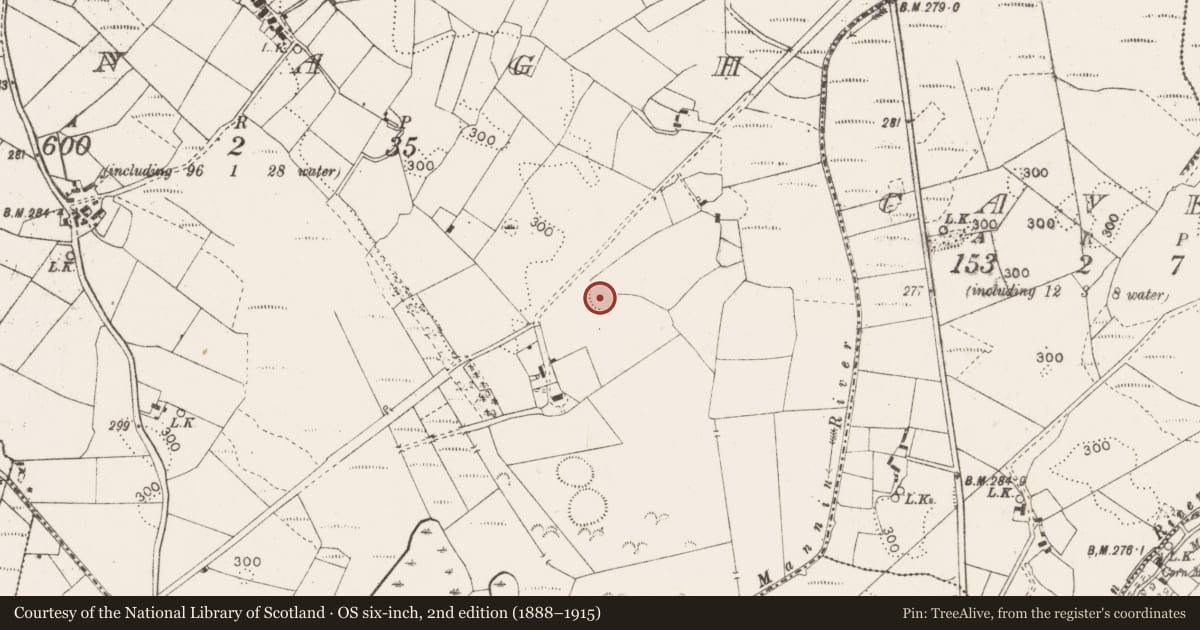 Ordnance Survey six-inch map, 2nd edition (1888–1915) covering the location of Ringfort - rath, Annagh, County Mayo, with a pin at the register's coordinates