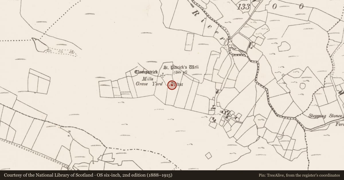 Ordnance Survey six-inch map, 2nd edition (1888–1915) covering the location of Altar, Furgill, County Mayo, with a pin at the register's coordinates