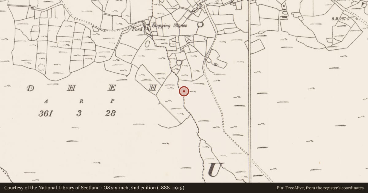 Ordnance Survey six-inch map, 2nd edition (1888–1915) covering the location of Hut site, Durless, County Mayo, with a pin at the register's coordinates