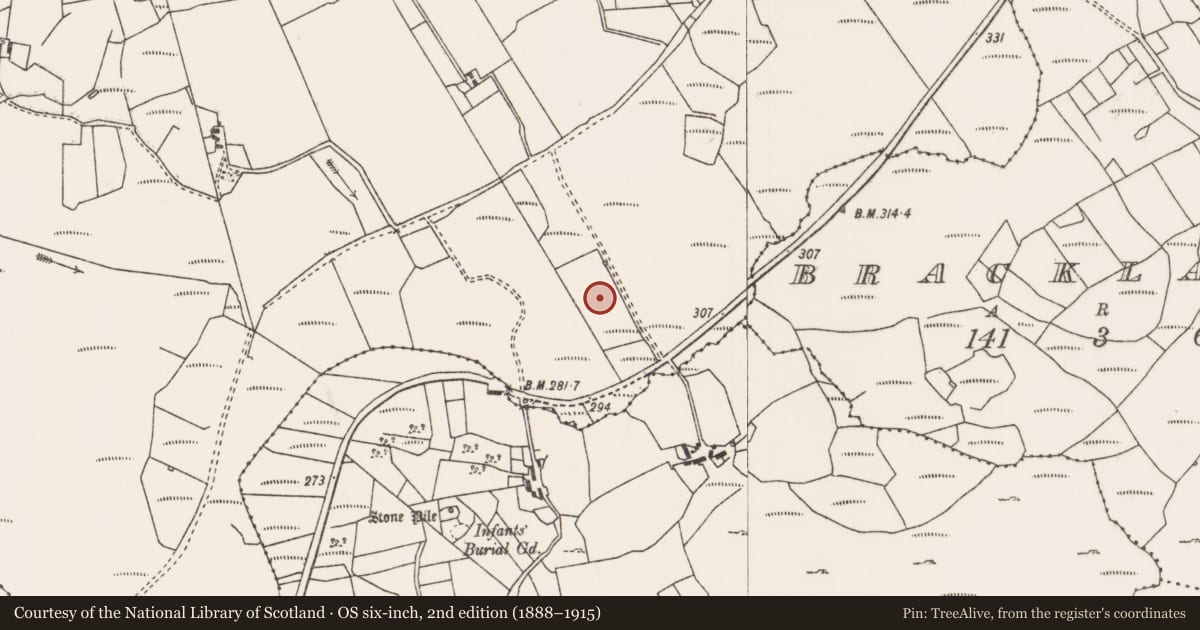 Ordnance Survey six-inch map, 2nd edition (1888–1915) covering the location of House - indeterminate date, Carrowrevagh, County Mayo, with a pin at the register's coordinates