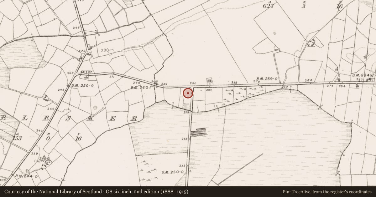 Ordnance Survey six-inch map, 2nd edition (1888–1915) covering the location of Burnt mound, Cloontumper, County Mayo, with a pin at the register's coordinates