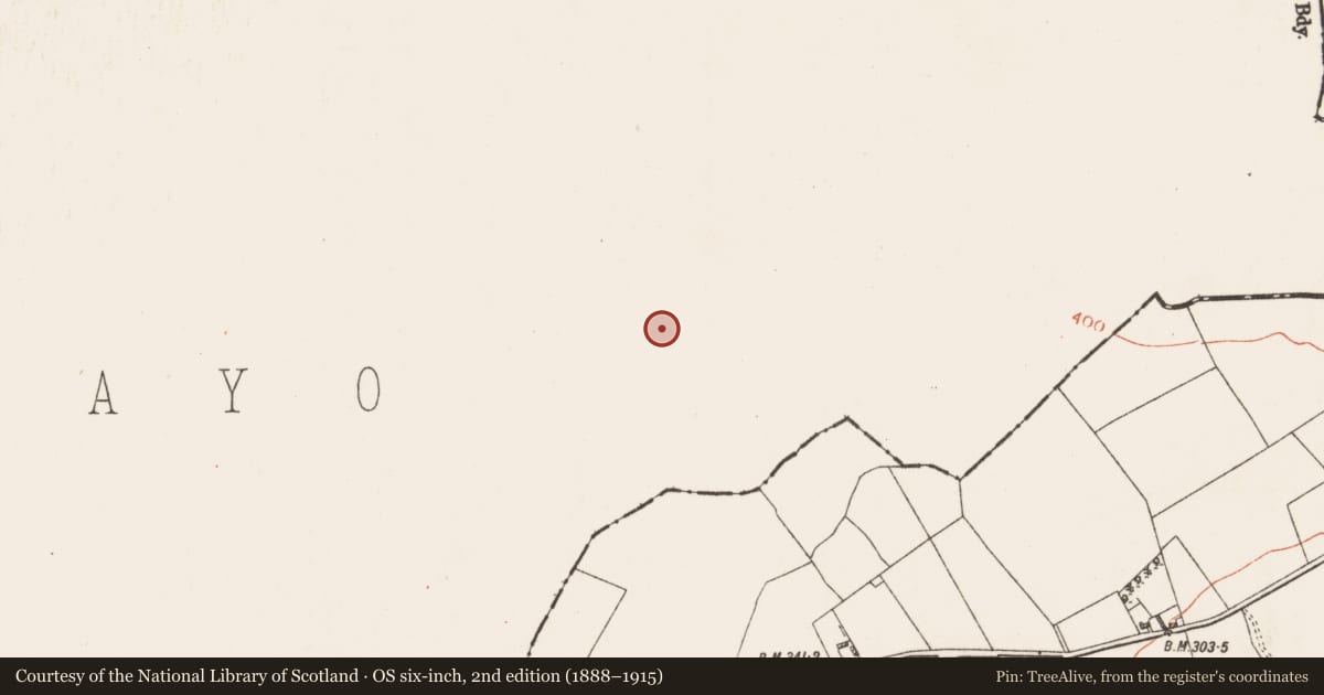 Ordnance Survey six-inch map, 2nd edition (1888–1915) covering the location of House - indeterminate date, Ballyglass Middle, County Mayo, with a pin at the register's coordinates