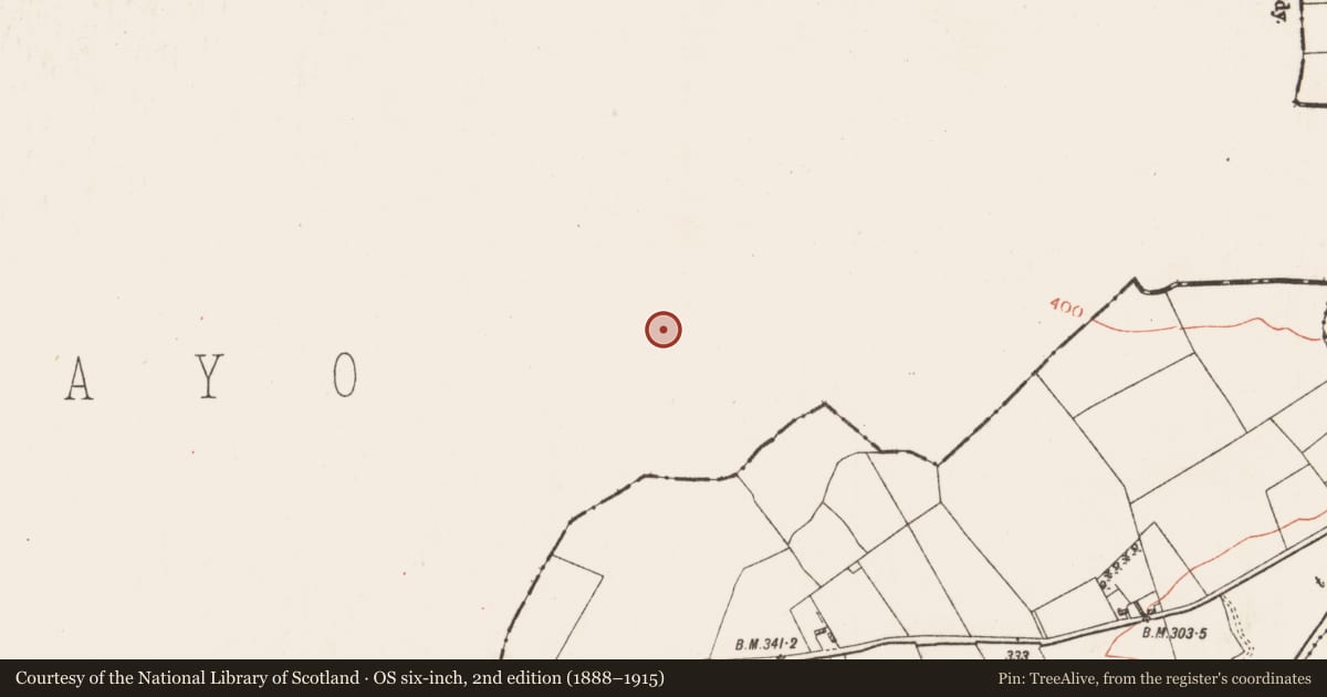 Ordnance Survey six-inch map, 2nd edition (1888–1915) covering the location of House - indeterminate date, Ballyglass Middle, County Mayo, with a pin at the register's coordinates