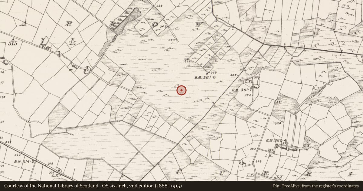 Ordnance Survey six-inch map, 2nd edition (1888–1915) covering the location of Earthwork, Lecarrow (Costello By., Annagh Par.), County Mayo, with a pin at the register's coordinates