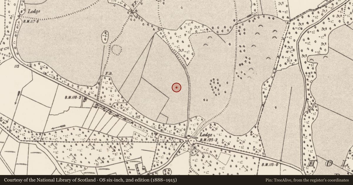 Ordnance Survey six-inch map, 2nd edition (1888–1915) covering the location of Enclosure, Bloomfield, County Mayo, with a pin at the register's coordinates