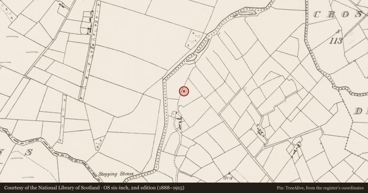 Ordnance Survey six-inch map, 2nd edition (1888–1915) covering the location of Mill - unclassified, Curraghadooey, County Mayo, with a pin at the register's coordinates