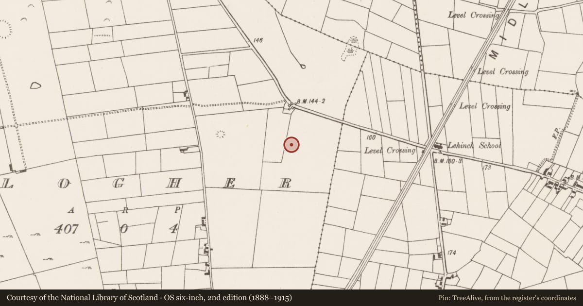 Ordnance Survey six-inch map, 2nd edition (1888–1915) covering the location of Earthwork, Clogher, County Mayo, with a pin at the register's coordinates