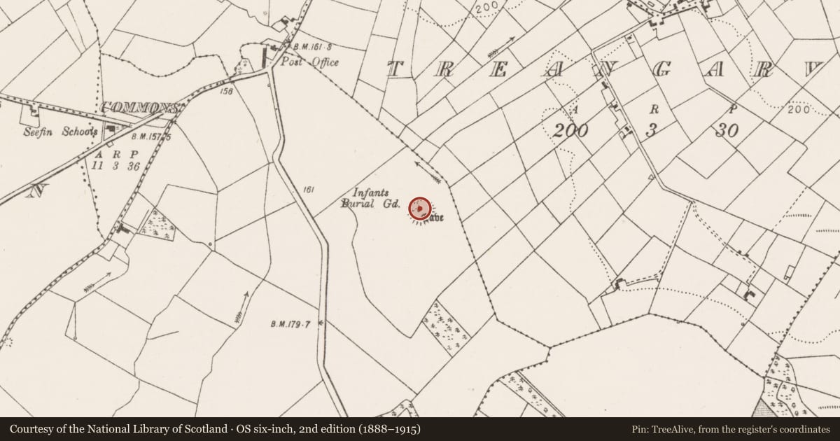Ordnance Survey six-inch map, 2nd edition (1888–1915) covering the location of Ringfort - rath, Killeenrevagh, County Mayo, with a pin at the register's coordinates