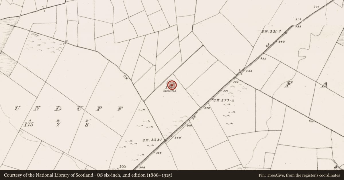Ordnance Survey six-inch map, 2nd edition (1888–1915) covering the location of Barrow - unclassified, Carrowneden (Costello By., Annagh Par.), County Mayo, with a pin at the register's coordinates