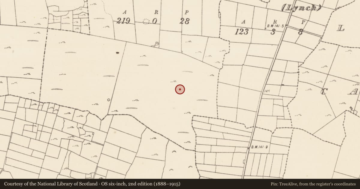 Ordnance Survey six-inch map, 2nd edition (1888–1915) covering the location of Ringfort - cashel, Ballyjennings, County Mayo, with a pin at the register's coordinates
