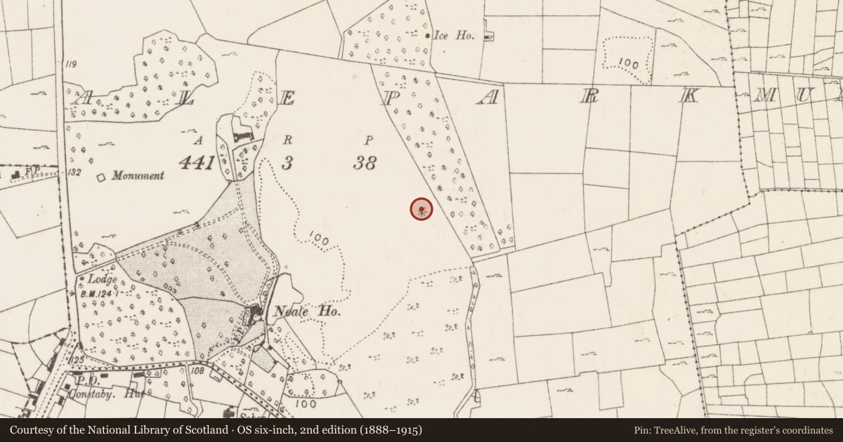 Ordnance Survey six-inch map, 2nd edition (1888–1915) covering the location of Cairn - unclassified, Nealepark, County Mayo, with a pin at the register's coordinates