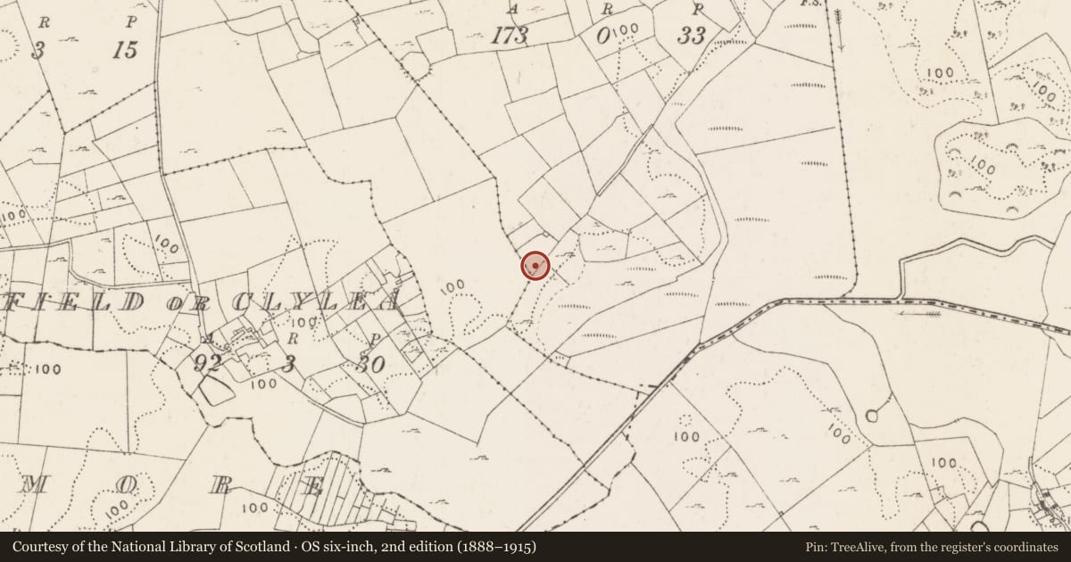 Ordnance Survey six-inch map, 2nd edition (1888–1915) covering the location of Earthwork, Ballynacarragh, County Mayo, with a pin at the register's coordinates