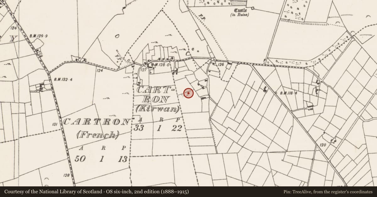 Ordnance Survey six-inch map, 2nd edition (1888–1915) covering the location of Ringfort - rath, Caherrevagh And Cloonnameeltoge, County Mayo, with a pin at the register's coordinates