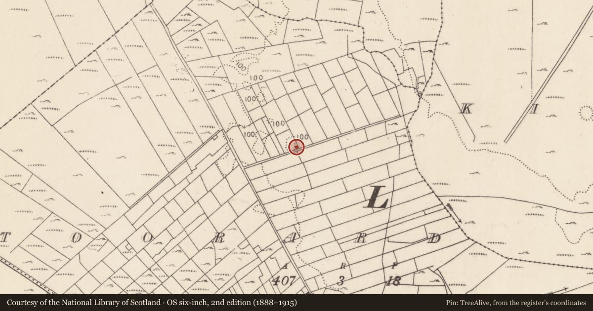 Ordnance Survey six-inch map, 2nd edition (1888–1915) covering the location of Enclosure, Toorard, County Mayo, with a pin at the register's coordinates