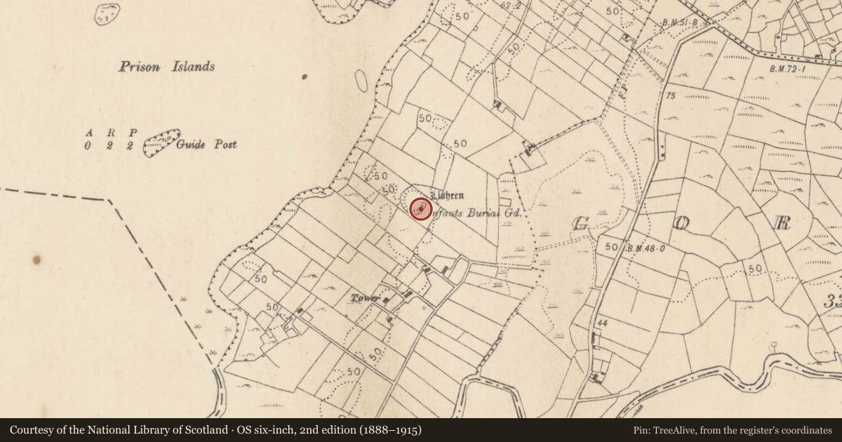 Ordnance Survey six-inch map, 2nd edition (1888–1915) covering the location of Ringfort - rath, Ballycurrin Demesne, County Mayo, with a pin at the register's coordinates