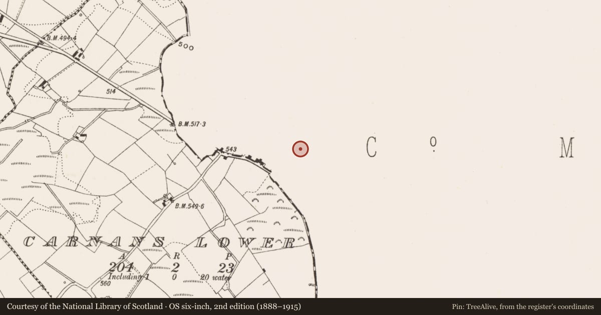Ordnance Survey six-inch map, 2nd edition (1888–1915) covering the location of Enclosure - large enclosure, Teevurcher, County Meath, with a pin at the register's coordinates