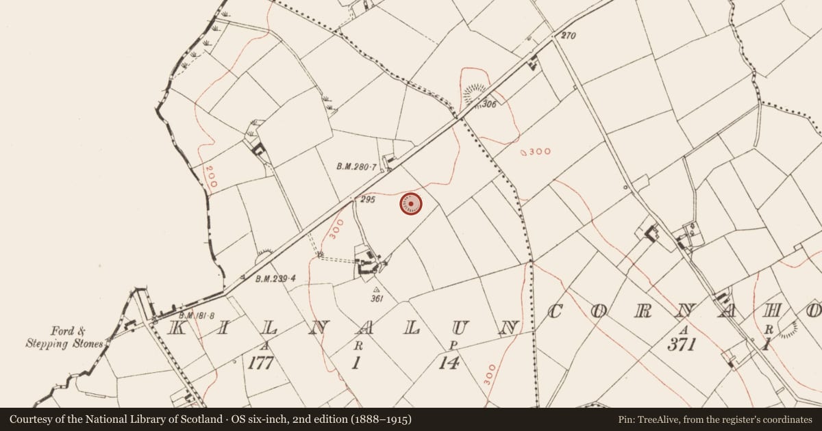 Ordnance Survey six-inch map, 2nd edition (1888–1915) covering the location of Ringfort - rath, Kilnalun, County Meath, with a pin at the register's coordinates