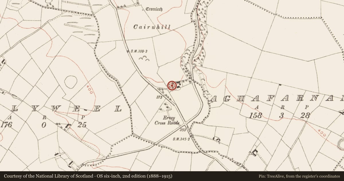 Ordnance Survey six-inch map, 2nd edition (1888–1915) covering the location of Ringfort - rath, Ervey, County Meath, with a pin at the register's coordinates