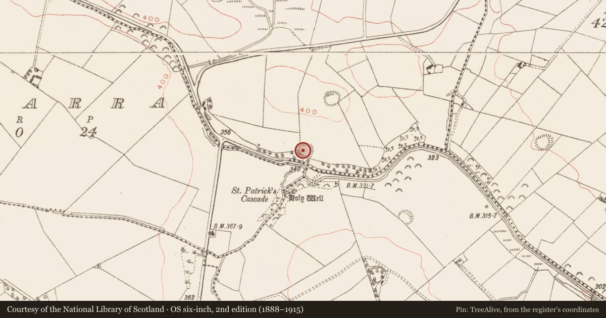 Ordnance Survey six-inch map, 2nd edition (1888–1915) covering the location of Ringfort - rath, Carnacally, County Meath, with a pin at the register's coordinates